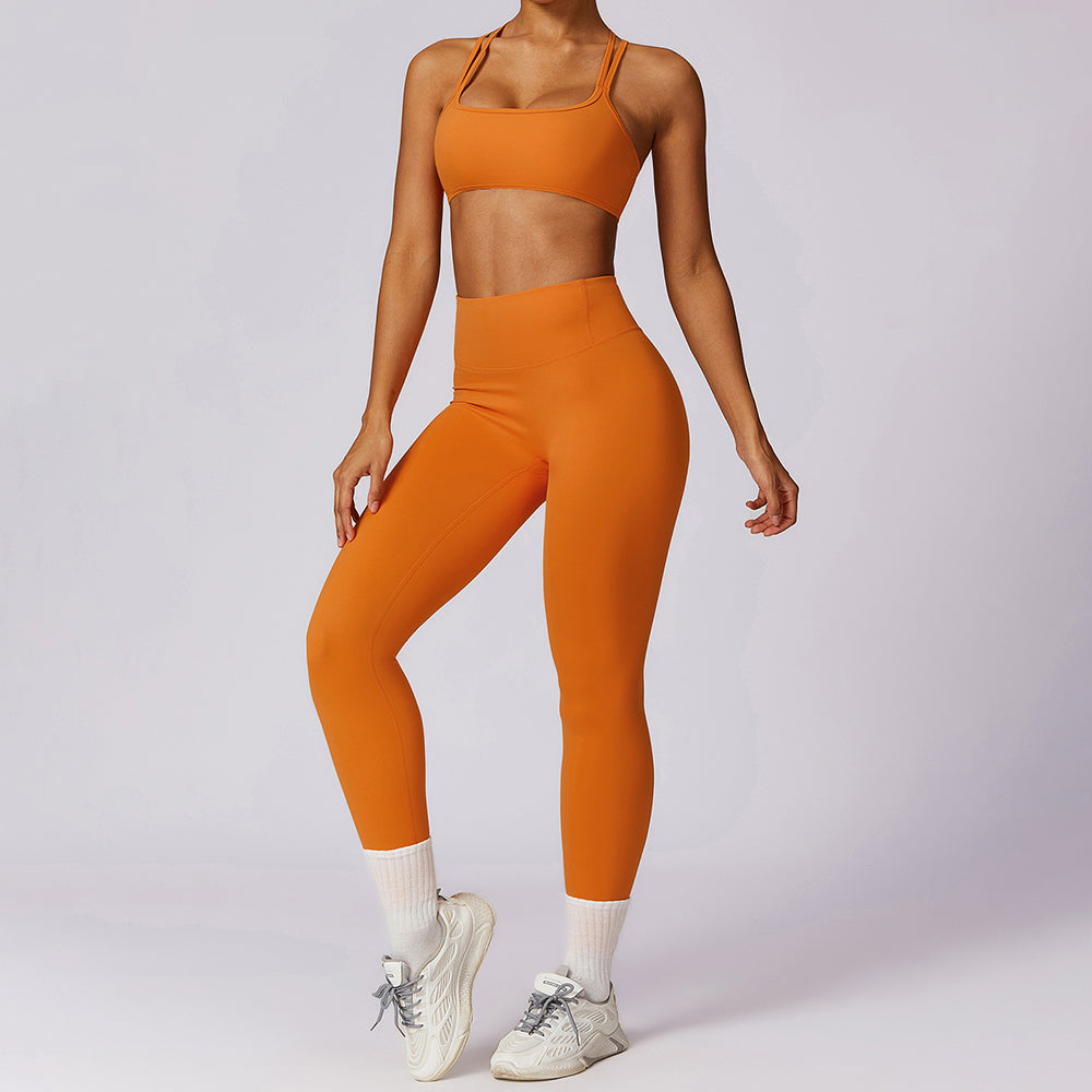 8260 Running Yoga Fitness Bra + Long Pants Slim Fit Breathable Women Sportswear Set 8260 Running Yoga Fitness Bra + Long Pants Slim Fit Breathable Women Sportswear Set
